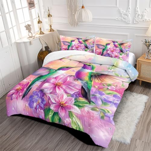 CCoutueChen Hummingbird Comforter Set King Size