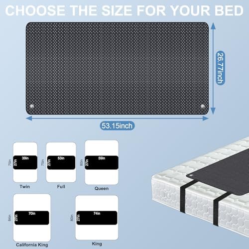 Silkena Grounding Mattress Pad with 15 Feet Cord