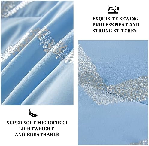 Menghomeus Glitter Metallic Comforter Set Twin XL 1