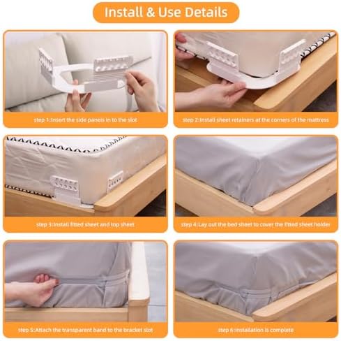 Eoepur Bed Sheet Holder 4-Pack - Heavy Duty Adjustable