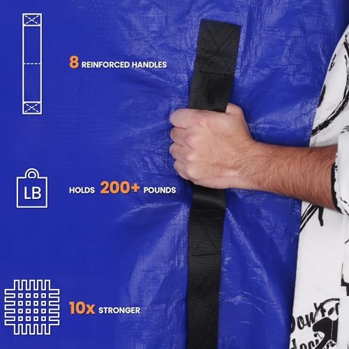 SaveAMatt Queen Mattress Bag - Durable Waterproof Tarp with Handles