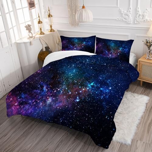 Kxry 3D Galaxy Comforter Set King Size