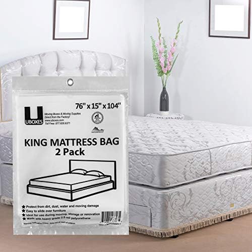 Uboxes King Mattress Poly Covers 2 Pack 1