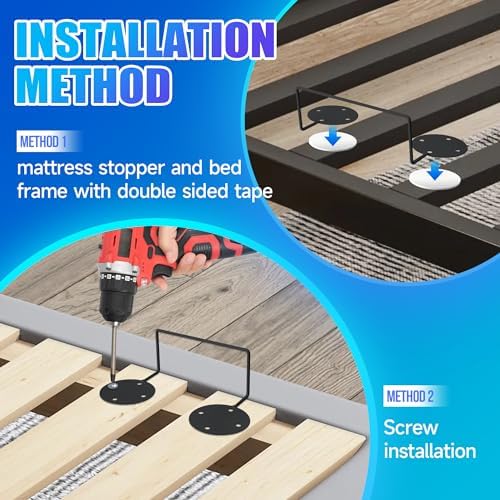 Laowu 6 Pack Mattress Retainer Bars with Non-Slip Grippers
