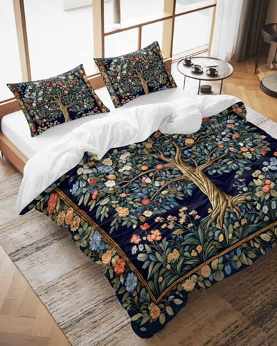 ZOE GARDEN Tree Floral Bed Duvet Cover Set