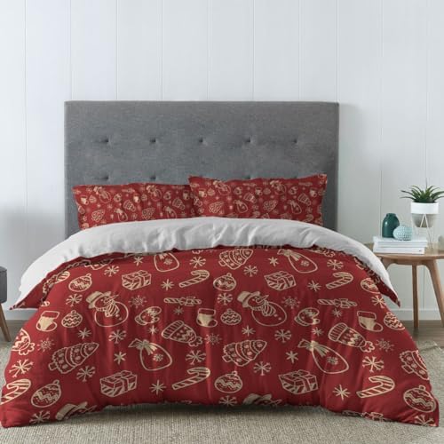 LooPoP Christmas Comforter Set 3 Piece California King