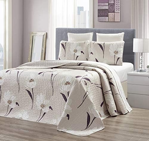 Grand Linen 3-Piece Reversible Quilt Set Queen Size