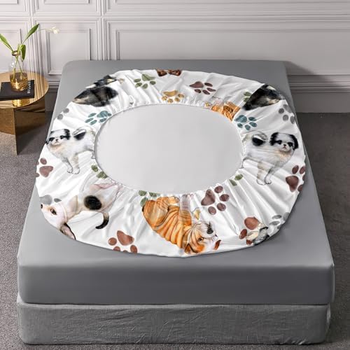 Cute Cartoon Dog Bedding Set with 4 Pcs Queen