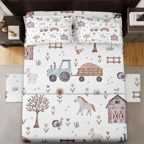 WeCozy Queen 4 Pcs Bed Sheet Set with 14 Deep Pocket