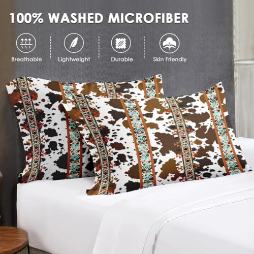 WeCozy King Size Comforter Set with Cowhide Design