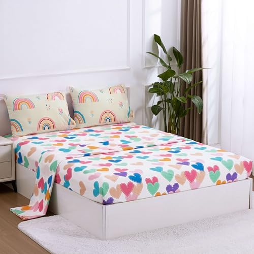 Btargot 5-Piece Rainbow Comforter Set for Kids