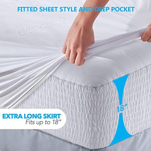 PlushDeluxe Premium Bamboo Mattress Protector King Size