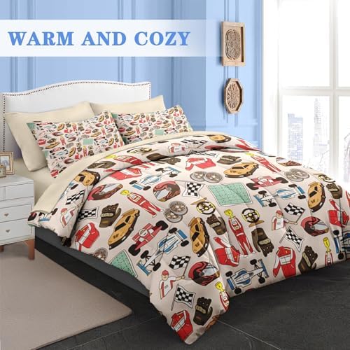 Pamnest Comforter Set Twin Size Race Car Theme