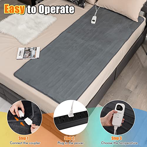 CLEEMAN Electric Mattress Pad with 5-Level Heating and 8H Timer