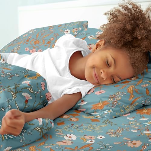 Sweet Jojo Designs Boho Wildflower Floral Sheet Set 4pc 1
