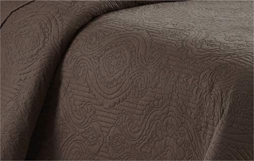 Better Home Style 3 Piece Luxury Bedspread Set Mimi Coffee Full Queen