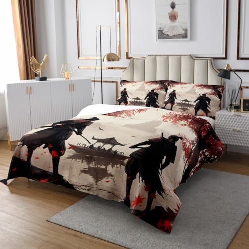 Feelyou Ultra Soft Japanese Samurai Coverlet Set