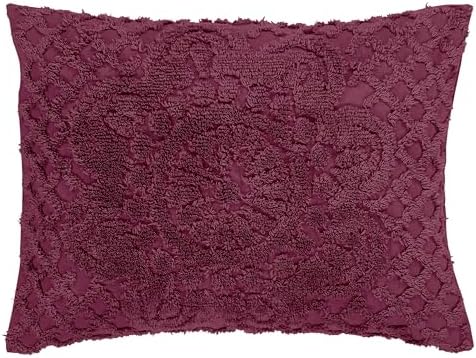 Better Trends Chenille Bedspread Set Deep Red 96x110 Full Size