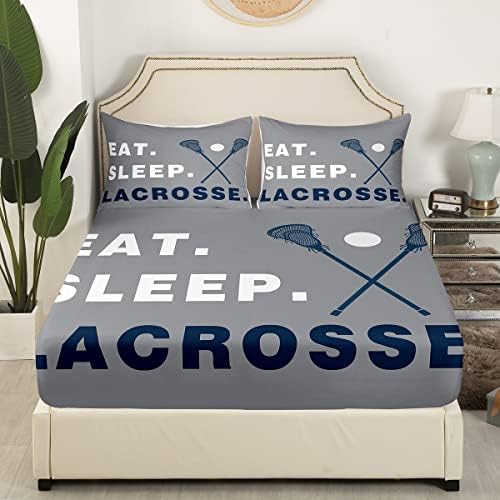 Feelyou Lacrosse Bed Sheet Set for Kids Adults Queen Size