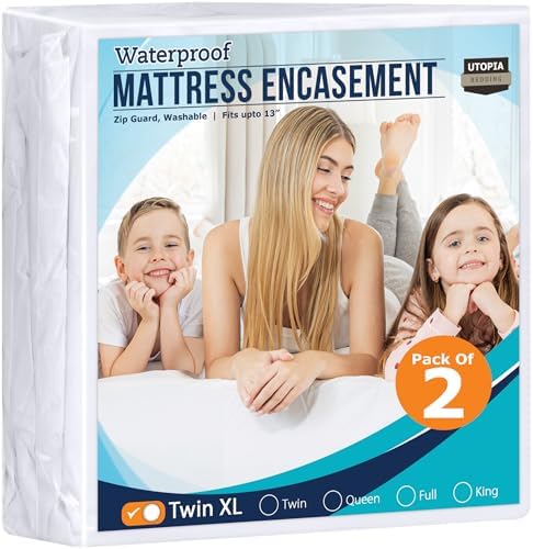 Utopia Bedding Mattress Encasement Twin XL 2 Pack