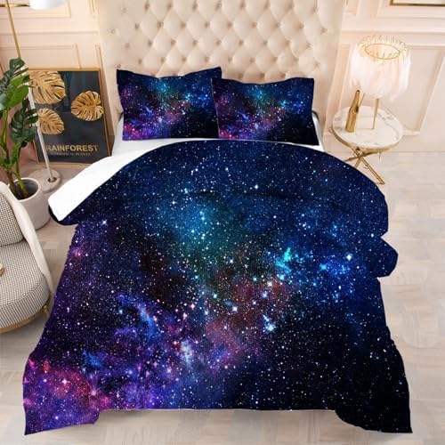 Kxry 3D Galaxy Comforter Set King Size