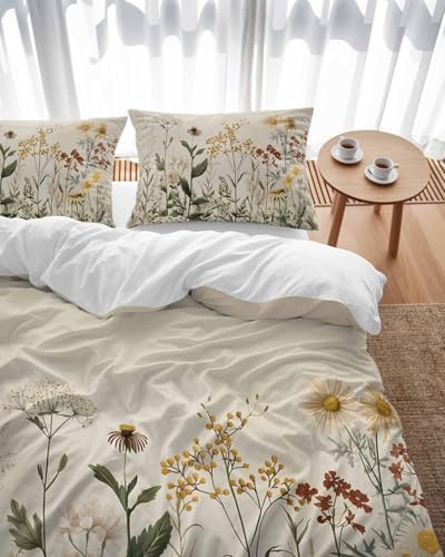 ZOE GARDEN Botanical Queen Duvet Cover Set