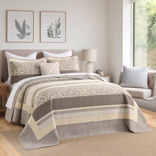 FineStichery Lightweight King Bedspread Set 3 Piece