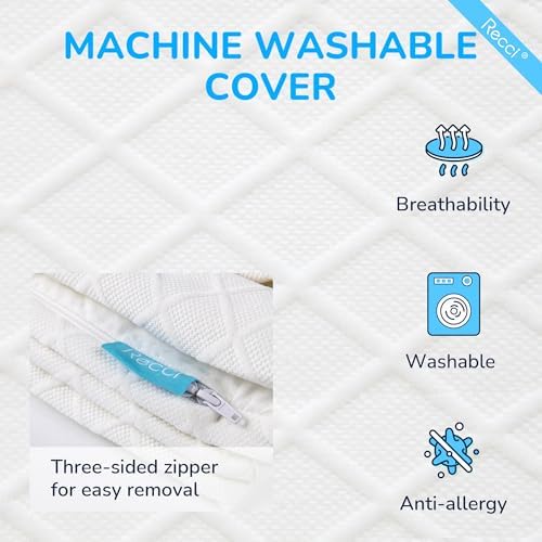 RECCI 3 Inch TwinXL Memory Foam Mattress Topper 1
