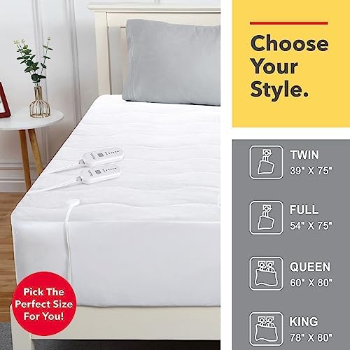 CAROMIO Heated Mattress Pad Queen Size