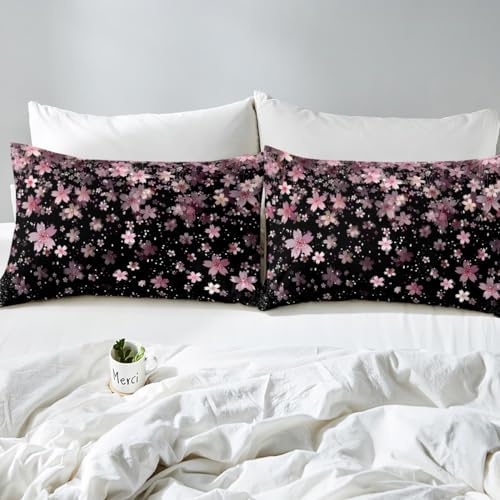 Feelyou Cherry Blossoms Fitted Sheet Queen Size Kids Bedding Set