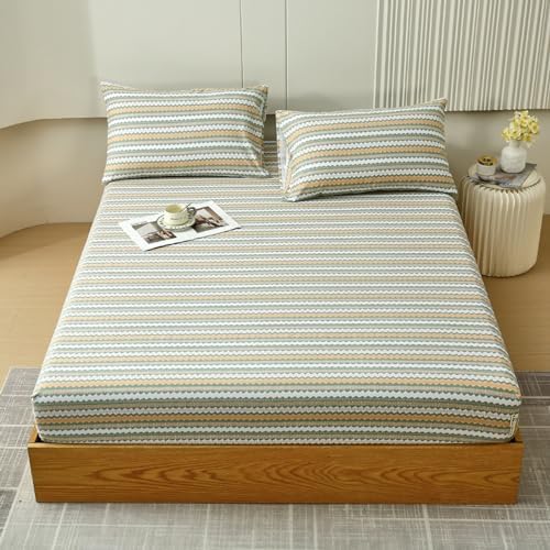 FCLDESHOP 150x200cm Pure Cotton Fitted Sheet Cover