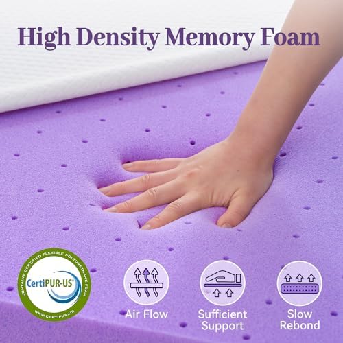 SINWEEK Gel Memory Foam Mattress Topper Twin XL 1