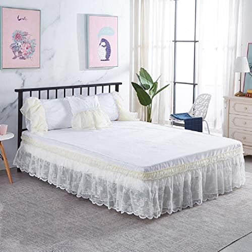 Wrap Around Lace Ruffle Bed Skirt Dust Cover