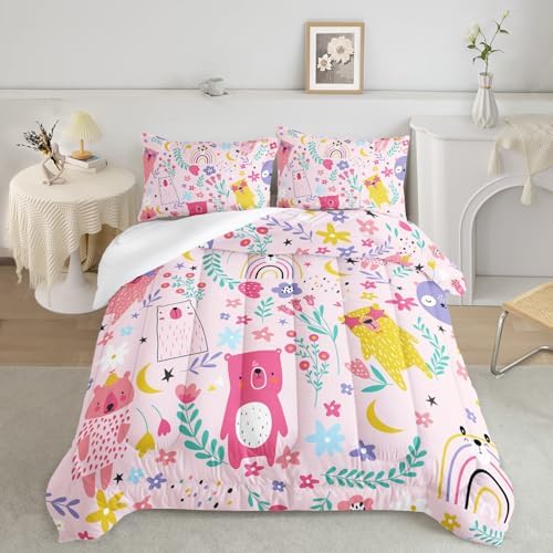 QOOMO Cartoon Bear Kids Comforter Set 1