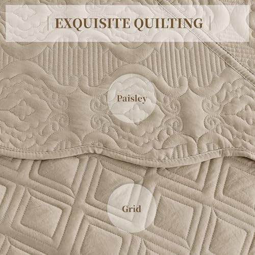 Suchbed California King Bedspread Set Beige