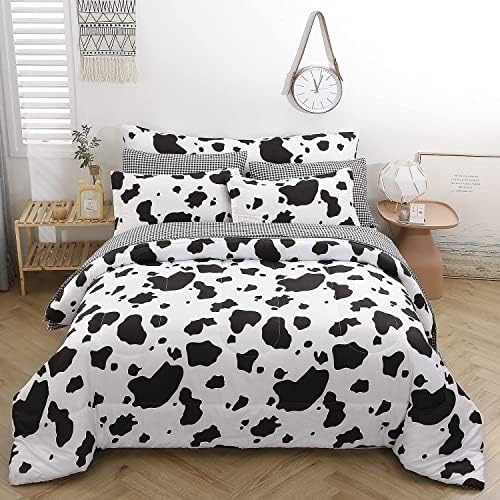 SUCSES Cow Print Comforter Set 8-Piece Kids Bedding