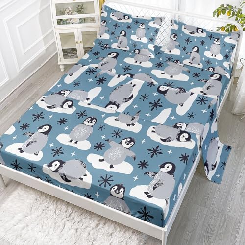Cute Penguin Sheet Set 4PCS Kids Bedroom Decor