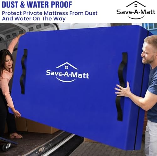 SaveAMatt Queen Mattress Bag - Durable Waterproof Tarp with Handles