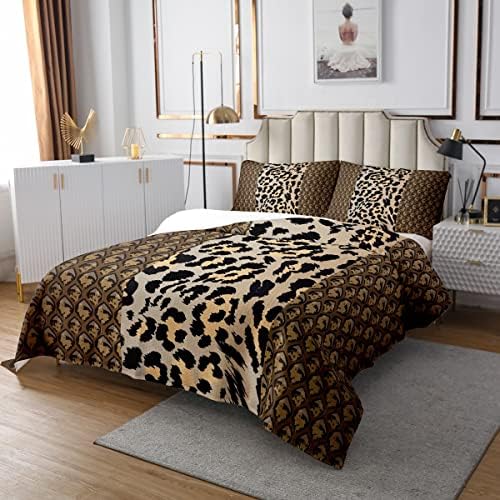 Erosebridal Leopard Queen Coverlet Set with Pillow Shams