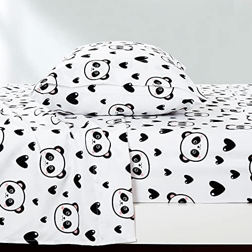 Chezmoi Collection 3-Piece Panda Love Sheet Set 1