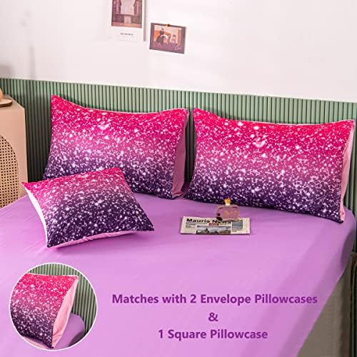 PERFEMET Purple Comforter Set Full Size 6Pcs