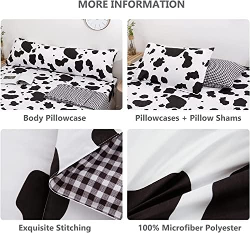 SUCSES Cow Print Comforter Set 8-Piece Kids Bedding