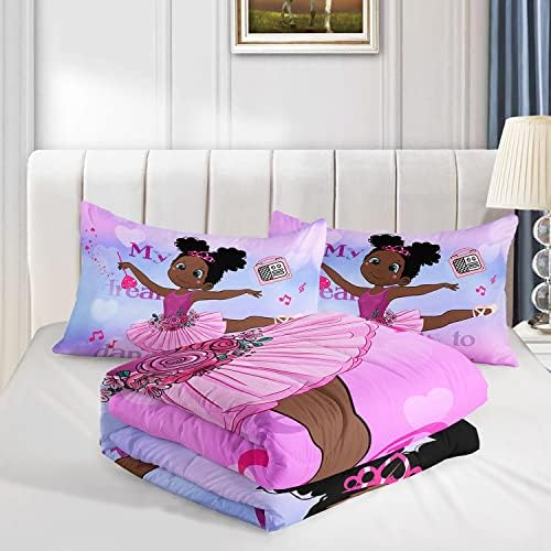 HOSIMA Twin Comforter Set with Black Girl Magic Design