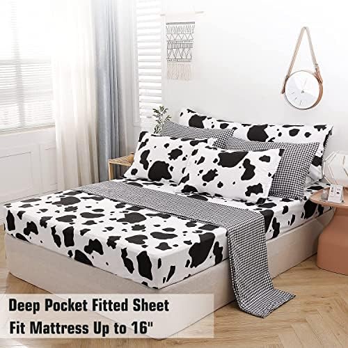 SUCSES Cow Print Comforter Set 8-Piece Kids Bedding