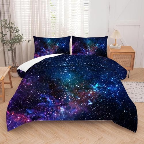 Kxry 3D Galaxy Comforter Set King Size
