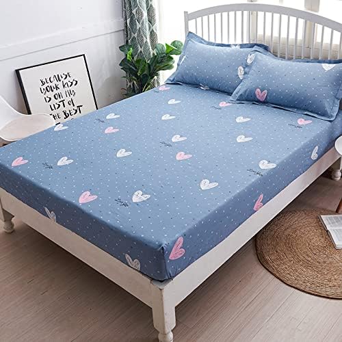 FCLDESHOP Cotton Fitted Sheet with 30cm Deep Pocket