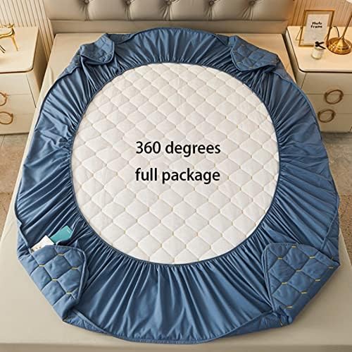 FCLDESHOP Thick Quilted Fitted Sheet Pink 200x220cm