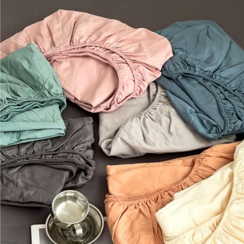 FCLDESHOP Queen Fitted Sheet 150x200cm Cotton Non-Slip Mattress Topper