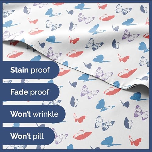 CGK Unlimited Kids Butterfly Sheet Set - 4 Piece Full Size 1