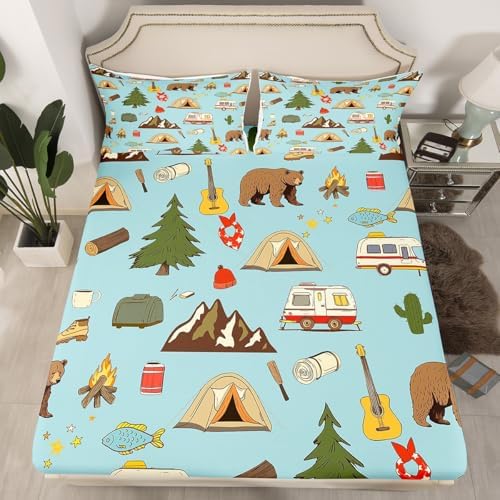 Erosebridal Full Size 4Pcs Camper Bedding Set